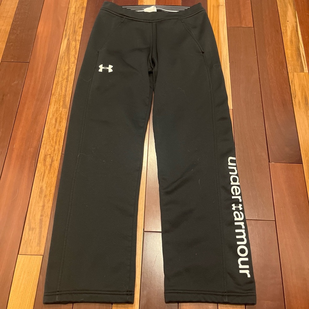 Under Armour Black Logo Sweatpants with Side Script